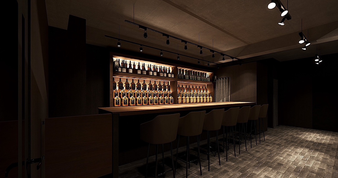 エレガントなバーカウンター